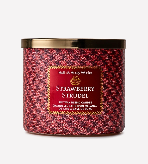 STRAWBERRY STRUDEL 3 WICK CANDLE